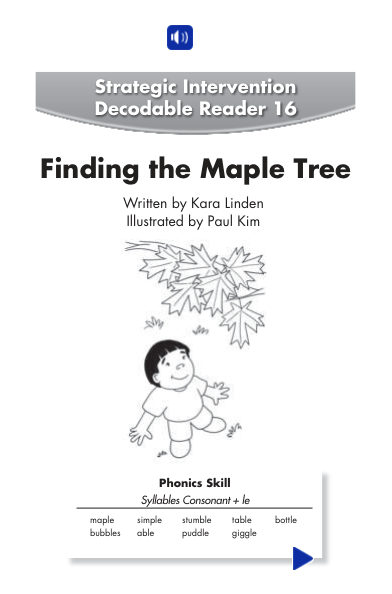 G2_DR_SI_16 Finding the Maple Tree